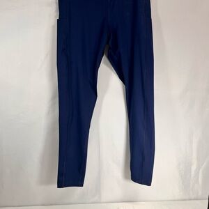 NWT Spark Women’s Navy Leggings W/Side Pockets Full Length Sz XL. Tag 53.00